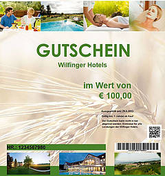 Online-Gutscheine der Wilfinger Hotels verschenken!